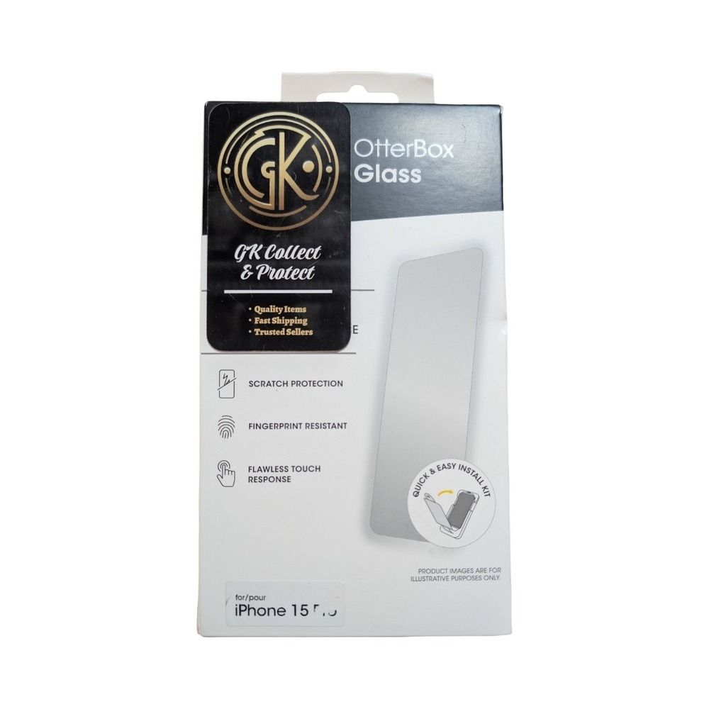 Mm6-N Otterbox Glass Clear Screen Protector for‎ Apple iPhone 15 Pro